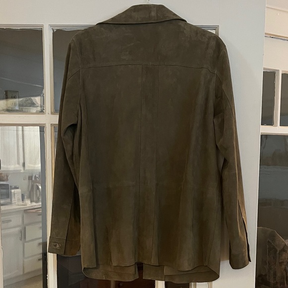 Sezane Suede Olive Green Will Jacket - Picture 3 of 4